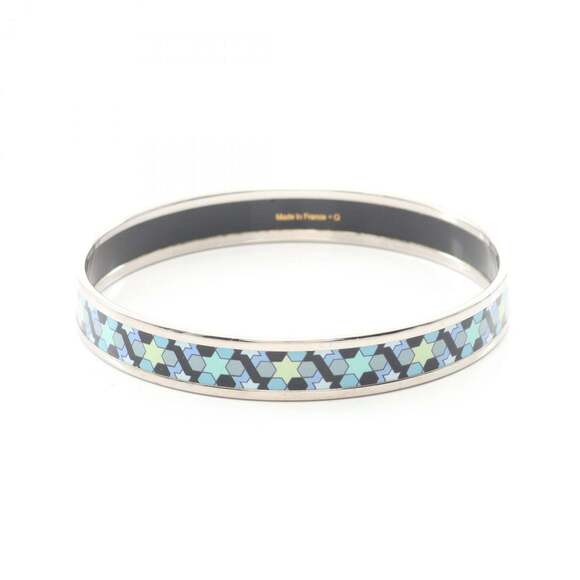 Hermes Hermès enamel PM bangle accessory in stainless steel and cloisonné, av... - Picture 2 of 6